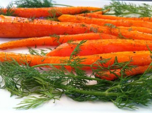 roasted carrots by forks up featured